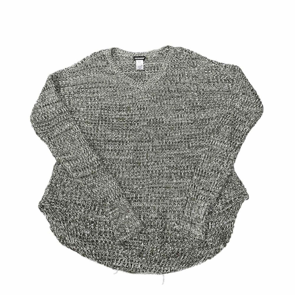 Joe Boxer Women's Size XL/EG Gray Acrylic Long Sleeve Knit Sweater Comfort